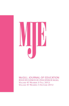 Couverture de Volume 47, numéro 3, fall 2012, p. 271-459, McGill Journal of Education / Revue des sciences de l'éducation de McGill