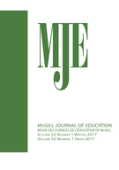 Couverture de Volume 52, numéro 1, winter 2017, p. 7-258, McGill Journal of Education / Revue des sciences de l'éducation de McGill
