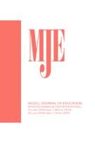 Couverture de Volume 54, numéro 1, hiver 2019, McGill Journal of Education / Revue des sciences de l'éducation de McGill