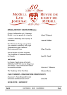 Couverture de Volume 58, numéro 2, december 2012, p. 243-518, McGill Law Journal / Revue de droit de McGill