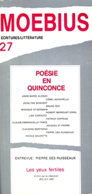Couverture de Poésie en quinconce, Numéro 27, hiver 1985, p. 3-134, Moebius