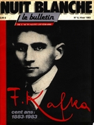 Couverture de Franz Kafka, Numéro 8, hiver 1983, p. 2-54, Nuit blanche