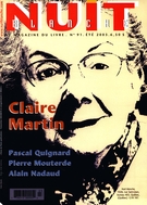 Couverture de Numéro 91, été 2003, p. 2-64, Nuit blanche