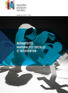 Couverture de Normativités, marginalités sociales et intervention, Volume 27, numéro 2, automne 2015, p. 1-334, Nouvelles pratiques sociales