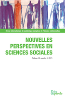 Couverture de Sur le thème du territoire, Volume 10, numéro 1, novembre 2014, p. 13-338, Nouvelles perspectives en sciences sociales