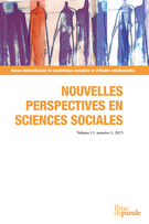 Couverture de Sur le thème de l’analyse de données textuelles informatisée, Volume 11, numéro 1, novembre 2015, p. 15-461, Nouvelles perspectives en sciences sociales