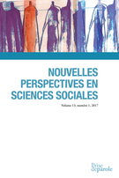 Couverture de Sur le thème de la recherche sur la recherche, Volume 13, numéro 1, novembre 2017, p. 15-458, Nouvelles perspectives en sciences sociales