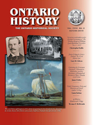 Couverture de Volume 108, numéro 2, fall 2016, p. 131-280, Ontario History