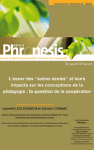 Couverture du numéro 'L’essor des « autres » écoles et leurs impacts sur les conceptions de la pédagogie : la question de la coopération' de la revue 'Phronesis'