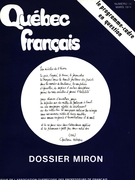 Couverture de Dossier Miron, Numéro 14, mars 1974, p. 3-32, Québec français