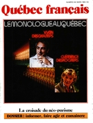 Couverture de Le monologue au Québec, Numéro 49, mars 1983, p. 2-79, Québec français