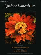 Couverture de La littérature fantastique, Numéro 139, automne 2005, p. 1-112, Québec français