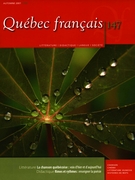 Couverture de La chanson québécoise, Numéro 147, automne 2007, p. 1-108, Québec français