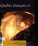 Couverture de Littérature et sexualité, Numéro 155, automne 2009, p. 1-116, Québec français