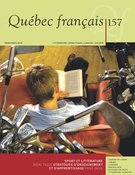 Couverture de Sport et littérature, Numéro 157, printemps 2010, p. 1-111, Québec français