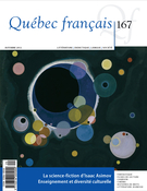 Couverture de La science-fiction d’Isaac Asimov, Numéro 167, automne 2012, p. 1-95, Québec français