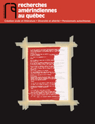 Couverture de Création orale et littérature, Volume 46, numéro 2-3, 2016, p. 3-190, Recherches amérindiennes au Québec