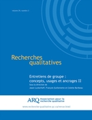 Couverture de Entretiens de groupe : concepts, usages et ancrages II, Volume 29, numéro 3, février 2011, p. 1-255, Recherches qualitatives