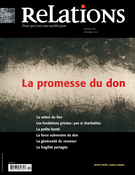 Couverture de La promesse du don, Numéro 769, décembre 2013, p. 3-42, Relations