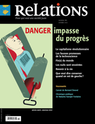 Couverture de Danger : impasse du progrès, Numéro 780, septembre–octobre 2015, p. 3-46, Relations