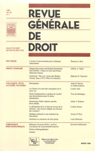 Couverture de Volume 26, numéro 1, mars 1995, p. 5-191, Revue générale de droit
