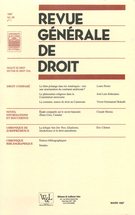 Couverture de Volume 28, numéro 1, mars 1997, p. 5-134, Revue générale de droit