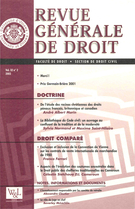 Couverture de Volume 32, numéro 2, 2002, p. 205-430, Revue générale de droit