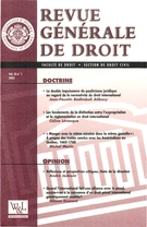 Couverture de Volume 33, numéro 1, 2003, p. 1-172, Revue générale de droit