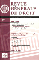Couverture de Volume 35, numéro 1, 2005, p. 5-191, Revue générale de droit