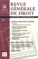 Couverture de Volume 36, numéro 1, 2006, p. 5-144, Revue générale de droit