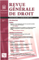 Couverture de Volume 42, numéro 1, 2012, p. 7-476, Revue générale de droit