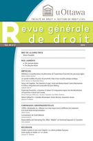 Couverture de Volume 44, numéro 2, 2014, p. 229-583, Revue générale de droit
