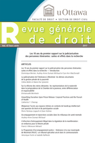 Couverture de Les 10 ans du premier rapport sur la judiciarisation des personnes itinérantes : suites et effets dans la recherche, Volume 47, numéro hors-série, 2017, p. 5-208, Revue générale de droit