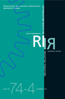 Couverture de Volume 74, numéro 4, automne 2019, p. 621-830, Relations industrielles / Industrial Relations