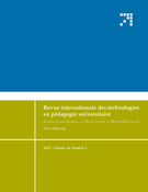 Couverture de Volume 10, numéro 1, 2013, p. 6-72, Revue internationale des technologies en pédagogie universitaire / International Journal of Technologies in Higher Education