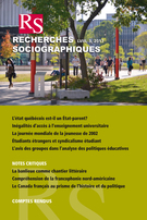 Couverture de Volume 58, numéro 3, septembre–décembre 2017, p. 549-748, Recherches sociographiques