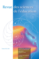 Couverture de Volume 42, numéro 2, 2016, p. 1-222, Revue des sciences de l’éducation