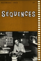 Couverture de Numéro 31, décembre 1962, p. 2-72, Séquences