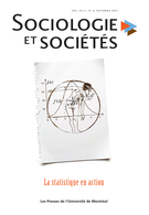 Couverture de La statistique en action, Volume 43, numéro 2, automne 2011, p. 5-354, Sociologie et sociétés