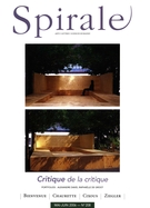 Couverture de Critique de la critique, Numéro 208, mai–juin 2006, p. 3-54, Spirale