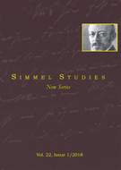 Couverture de Georg Simmel's Living Heritage, Volume 22, numéro 1, 2018, p. 9-174, Simmel Studies