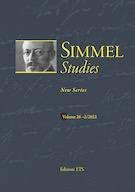 Couverture de Volume 26, numéro 2, 2022, p. 9-125, Simmel Studies