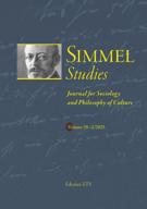 Couverture du numéro 'Volume 29, numéro 2, 2025' de la revue 'Simmel Studies'
