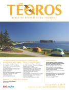 Couverture de Les destinations à l'épreuve des marques du territoire, Volume 38, numéro 2, 2019, Téoros