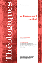 Couverture de Le discernement spirituel, Volume 22, numéro 2, 2014, p. 4-252, Théologiques