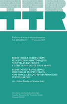Couverture du numéro 'Redéfinir la traduction ? Fluctuations historiques, nouvelles pratiques et épistémologies en devenir' de la revue 'TTR'