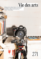 Couverture de Actualité des arts visuels, Volume 68, numéro 271, été 2023, p. 3-87, Vie des arts