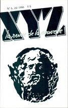 Couverture de Numéro 6, été 1986, p. 1-80, XYZ. La revue de la nouvelle