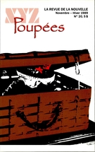 Couverture de Poupées, Numéro 20, novembre–hiver 1989, p. 3-96, XYZ. La revue de la nouvelle