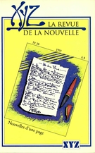 Couverture de Nouvelles d’une page, Numéro 28, 1991, p. 3-94, XYZ. La revue de la nouvelle